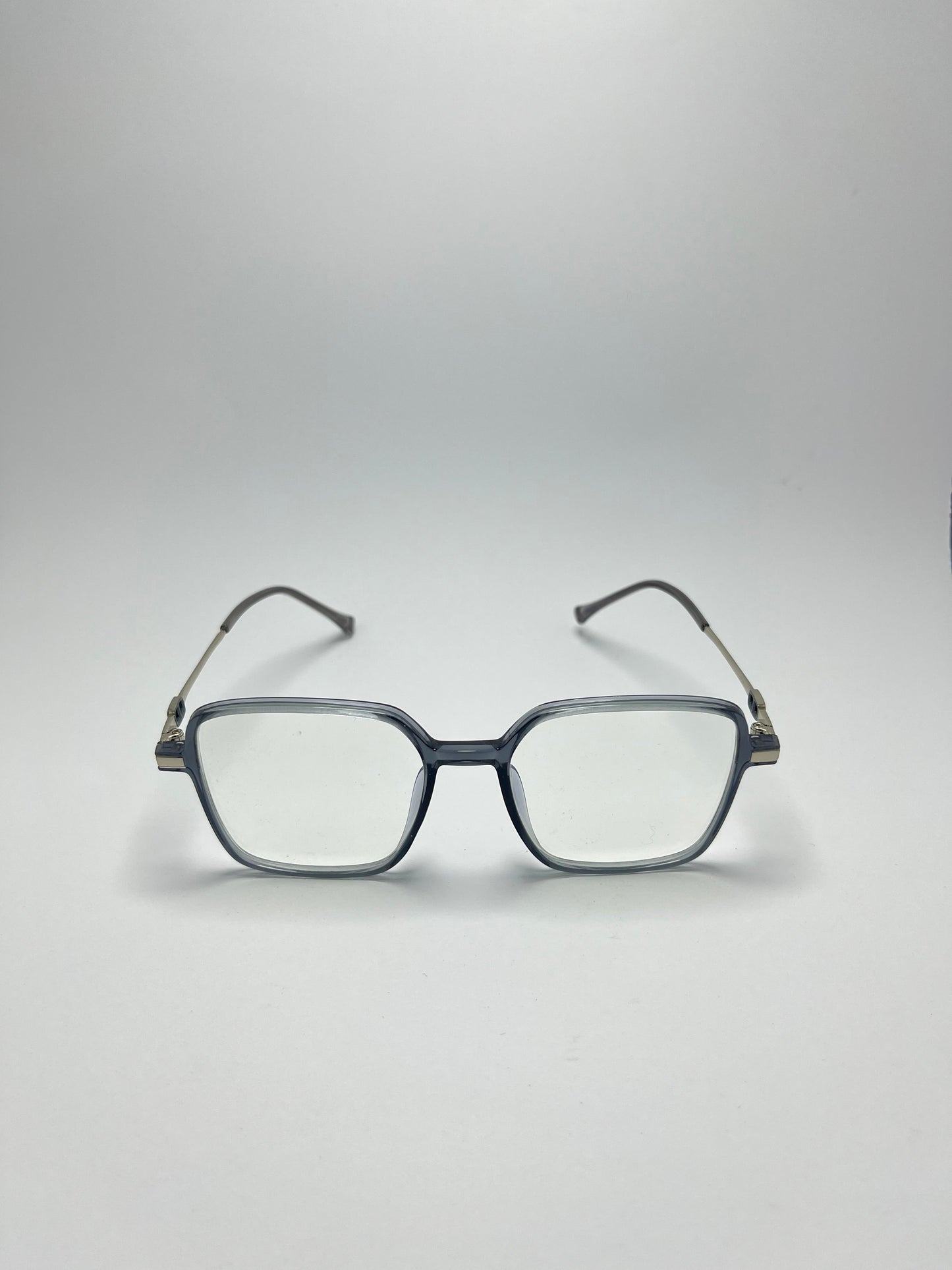 SQUARE GREY & BLACK PLASTIC FRAME FOR WOMEN