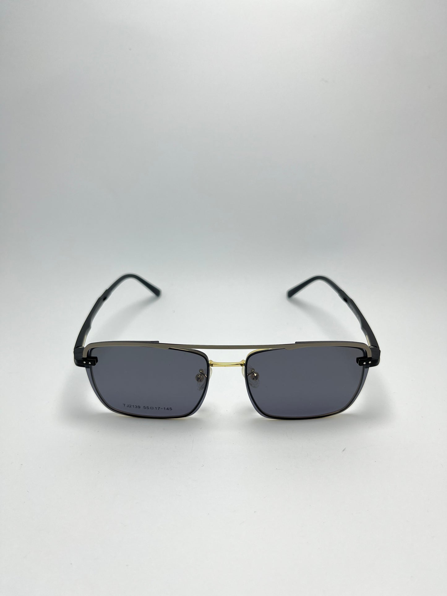 GOLDEN/BLACK RECTANGULAR METAL ATTACHMENT FRAME FOR MEN