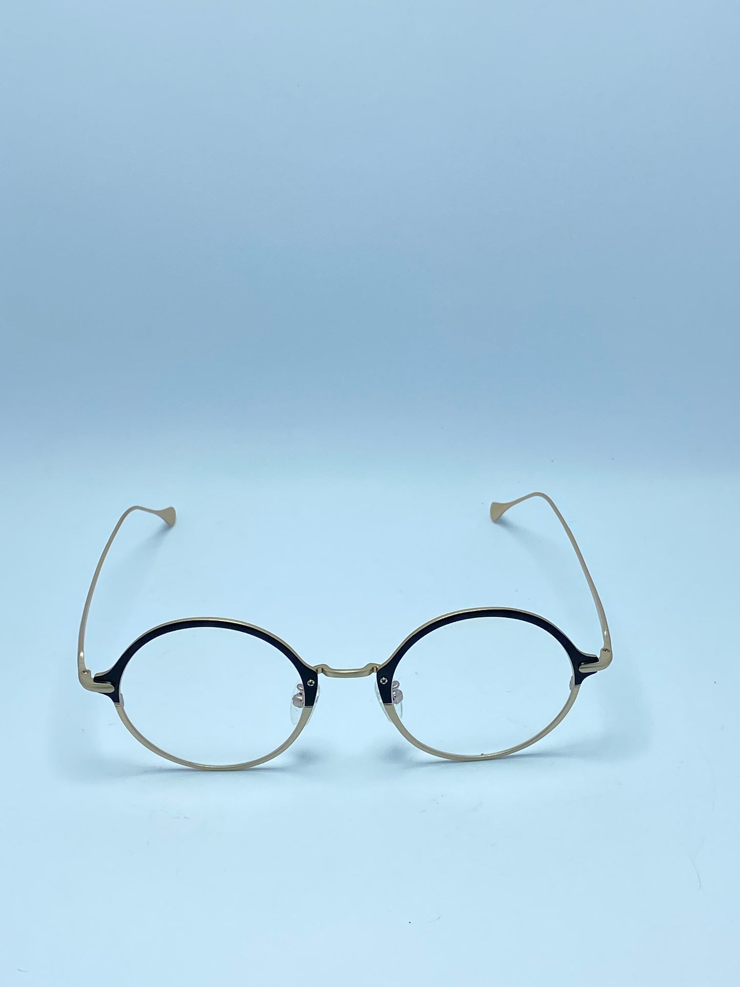 ROUNDED BLACK\GOLDEN METAL FRAME FOR WOMEN