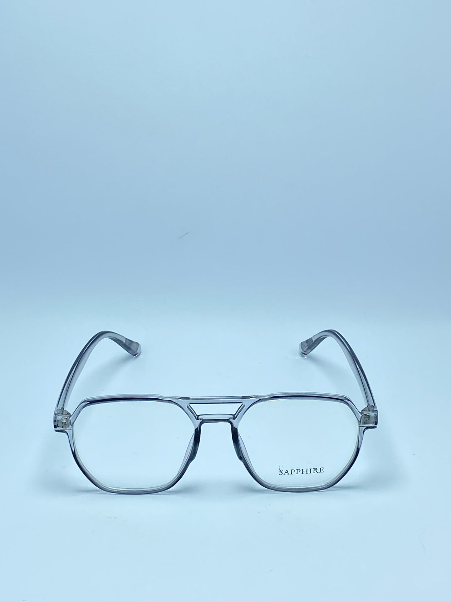 TRANSPARENT SQUARE SAPPHIRE PLASTIC FRAME FOR MEN