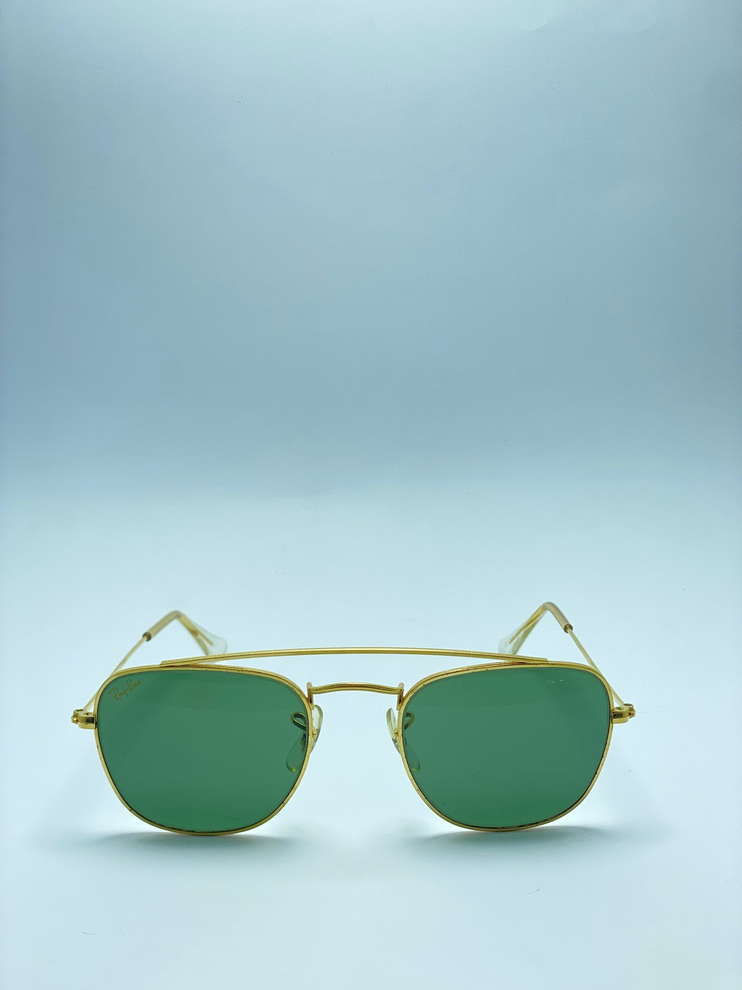 Orginal Ray-Ban Green Eyeglass Golden Frame Club Master Shape Made in USA