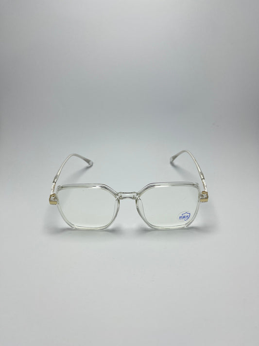 TRANSPARENT SQUARE PLASTIC FRAME FOR WOMEN