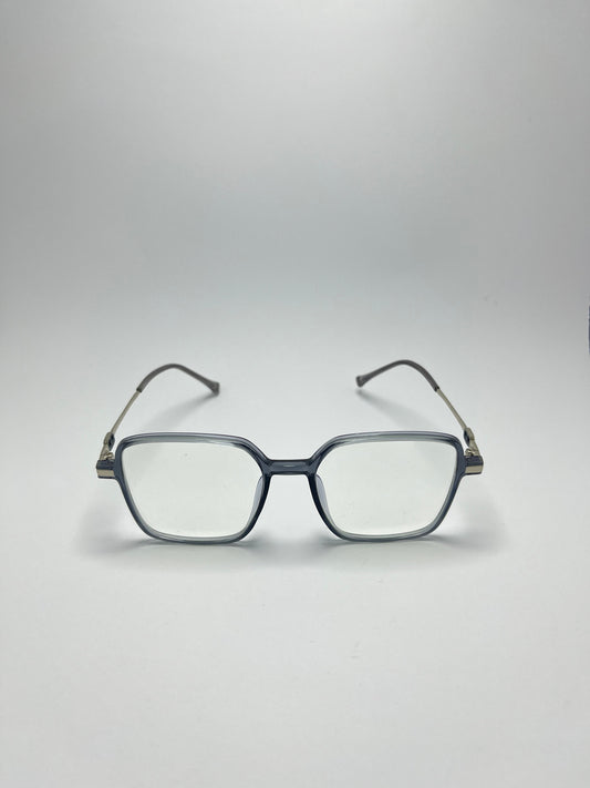 SQUARE GREY & BLACK PLASTIC FRAME FOR WOMEN