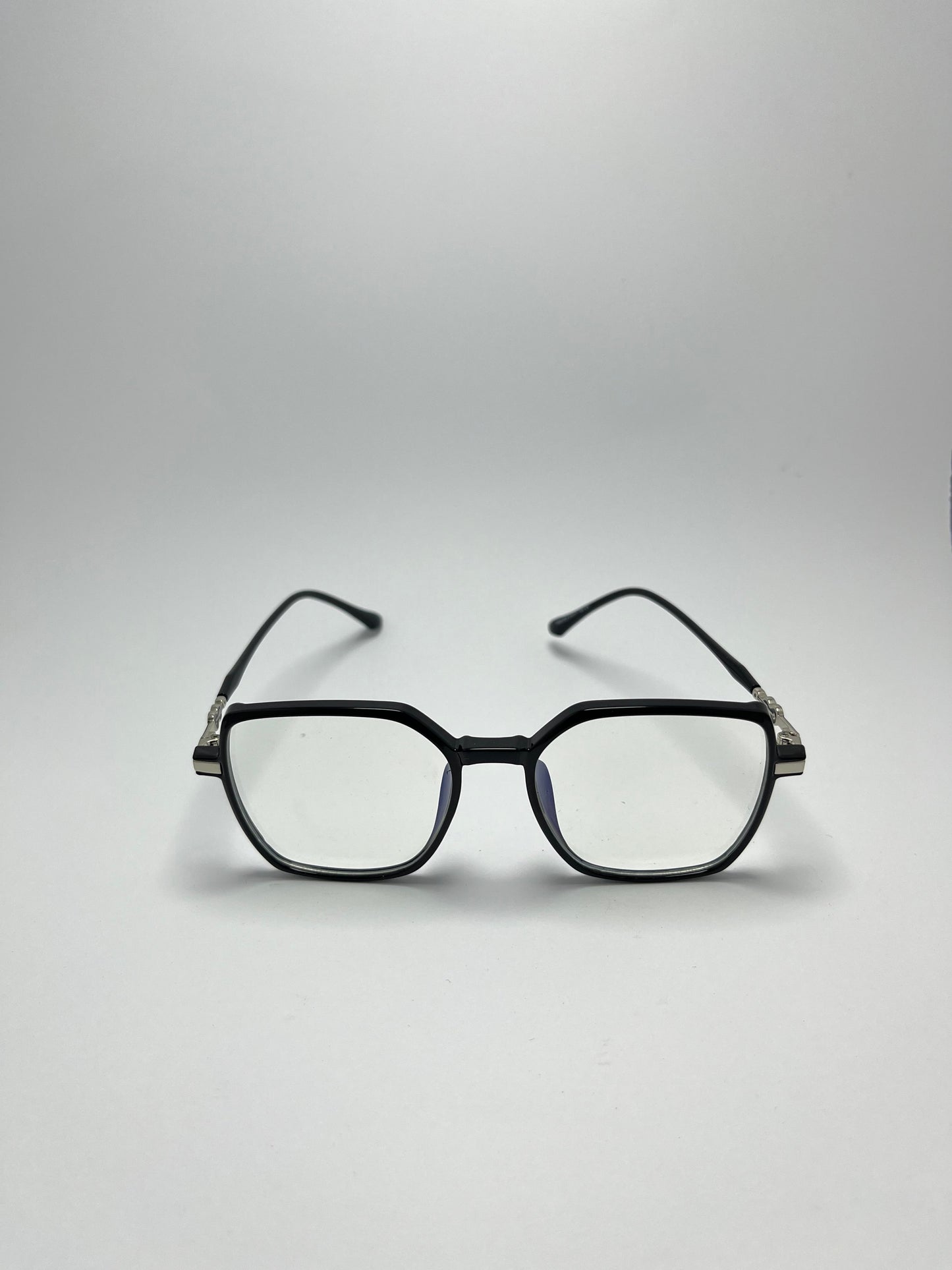 SQUARE GREY & BLACK PLASTIC FRAME FOR WOMEN