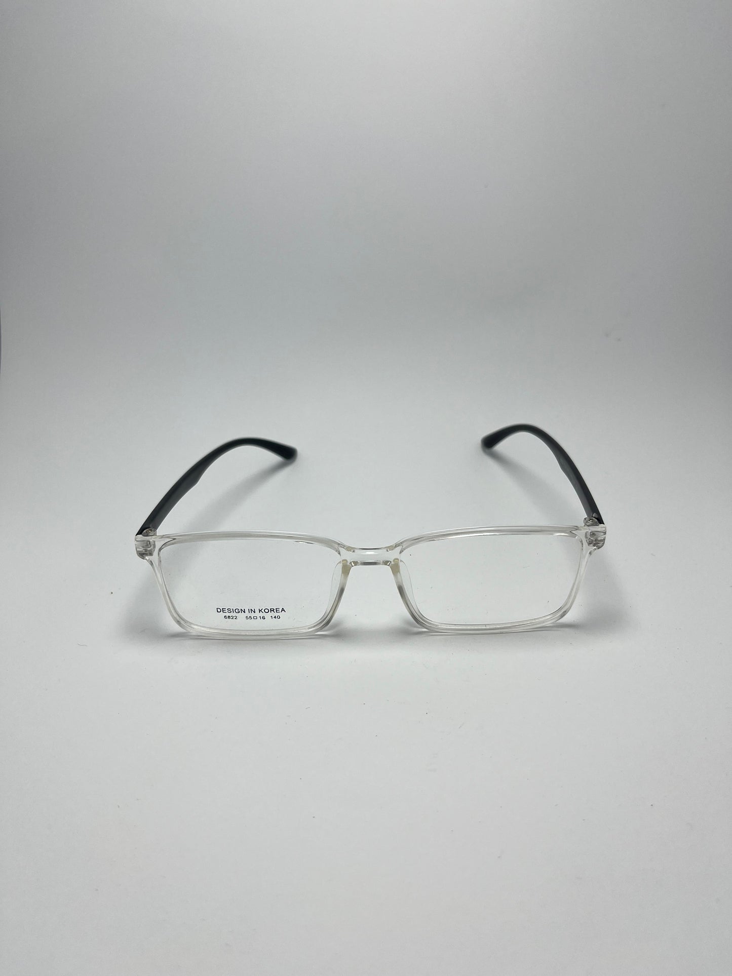 TRANSPARENT/BLACK PLASTIC FRAME FOR MEN