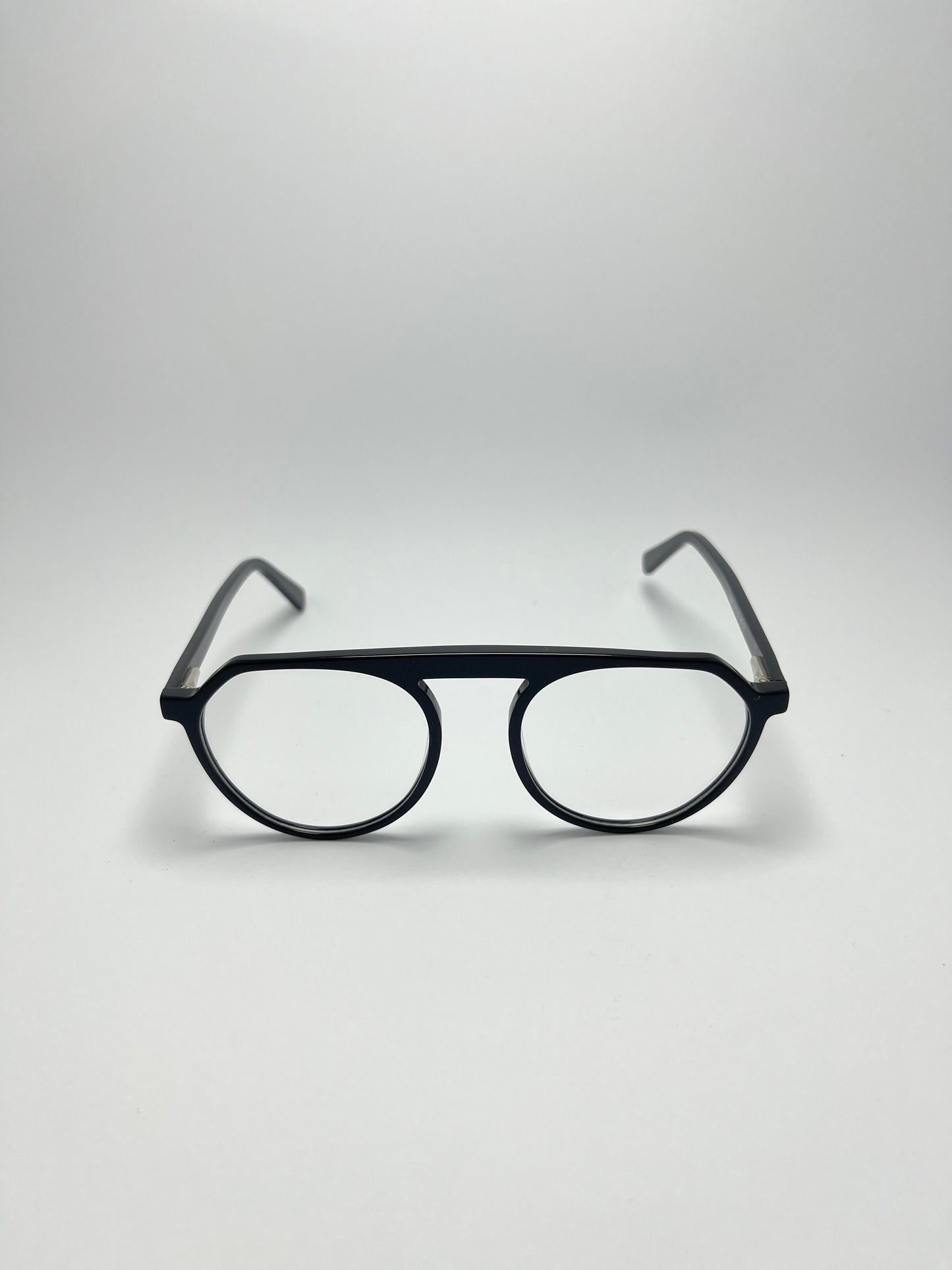 BLACK ROUNDED PLASTIC FRAME FOR MEN