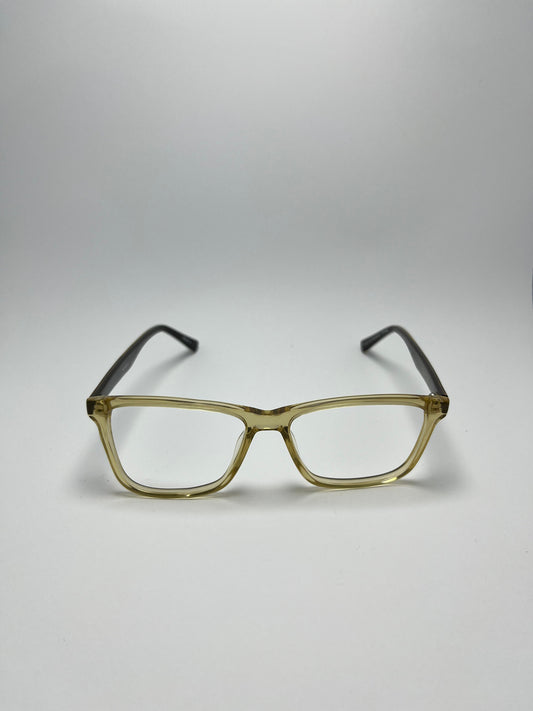 GOLDEN TRANSPARENT PLASTIC FRAME FOR MEN