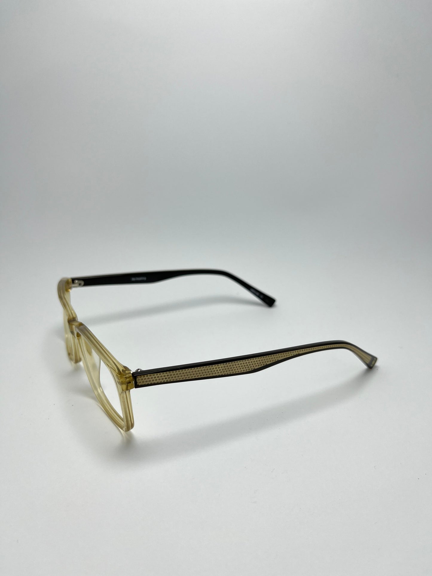 GOLDEN TRANSPARENT PLASTIC FRAME FOR MEN