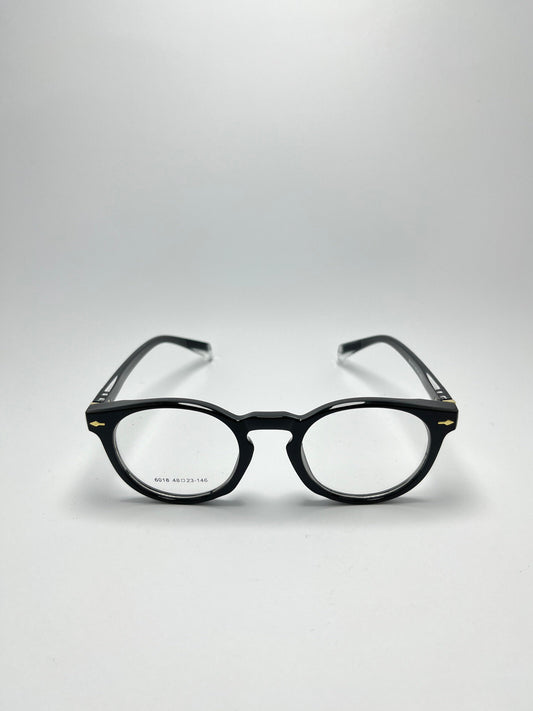 BLACK ROUNDED PLASTIC FRAME FOR MEN
