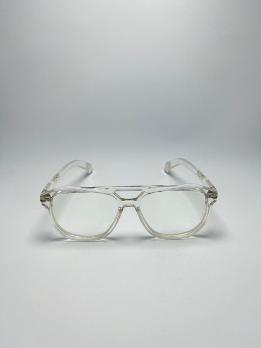 TRANSPARENT PLASTIC FRAME FOR MEN
