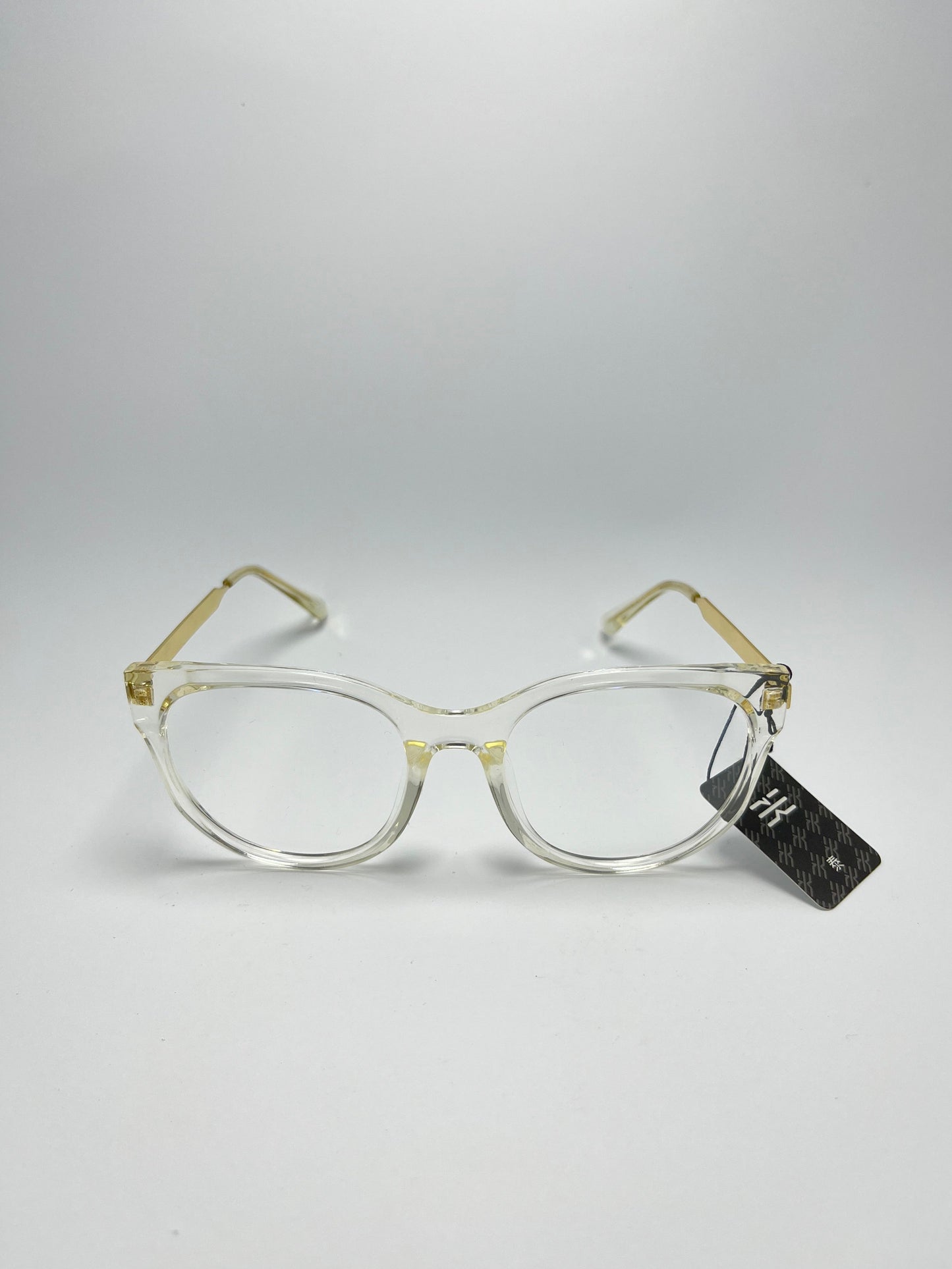 HK ROUNDED TRANSPARENT PLASTIC FRAME FOR MEN
