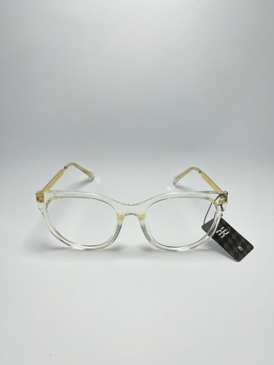 HK ROUNDED TRANSPARENT PLASTIC FRAME FOR MEN