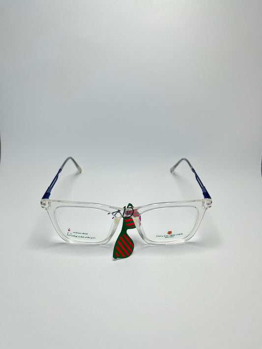 DAVID JACOBS TRANSPARENT PLASTIC FRAME FOR MEN