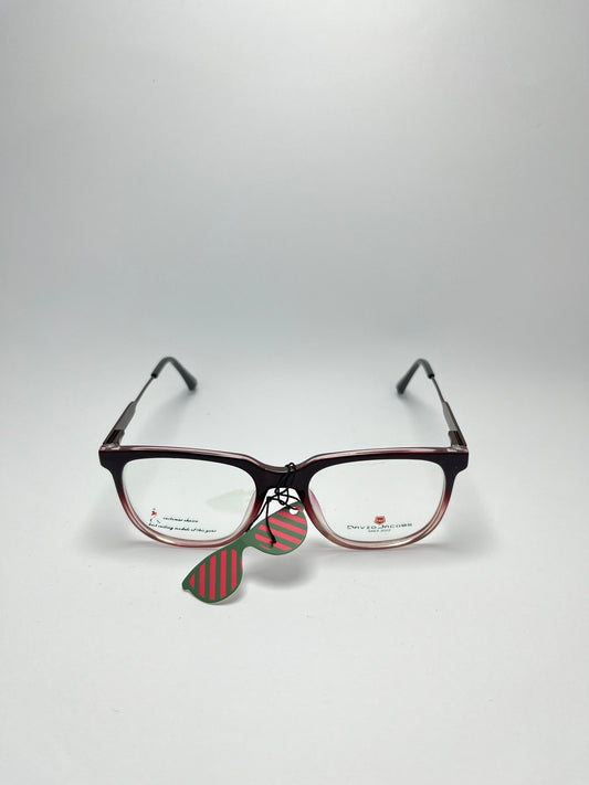 DAVID JACOBS BLACK/PINK PLASTIC FRAME FOR MEN