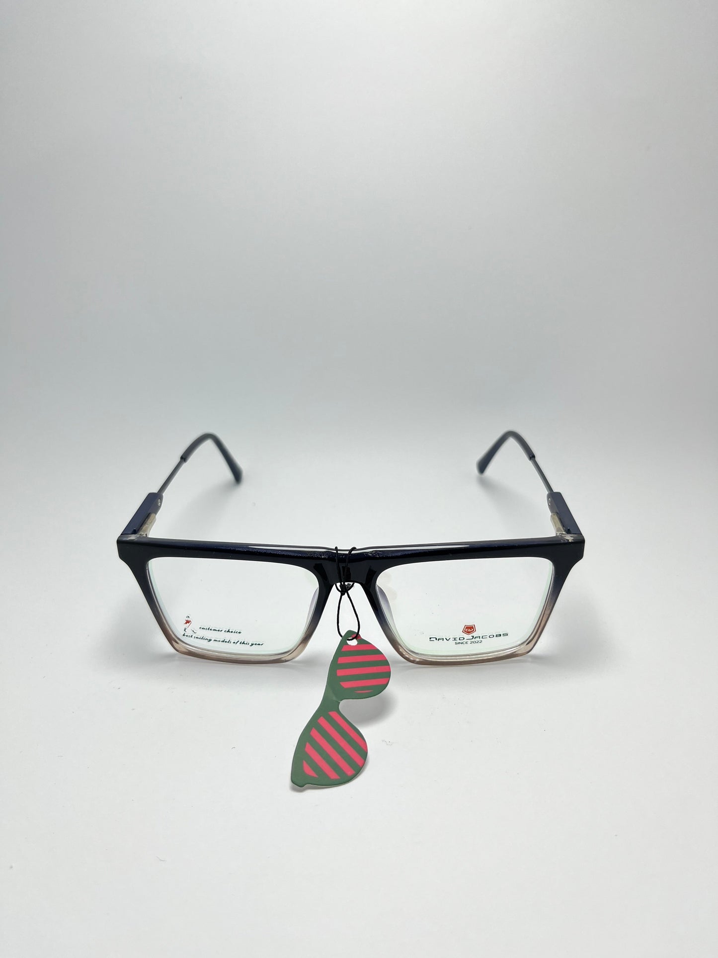 DAVID JACOBS SQUARE  PLASTIC FRAME FOR MEN