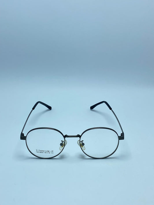 TITANIUM-IP BLACK ROUNDED  METAL FRAME FOR WOMEN