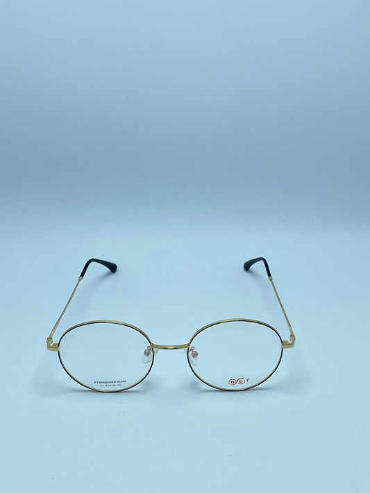 ROUNDED GOLDEN METAL FRAME FOR WOMEN