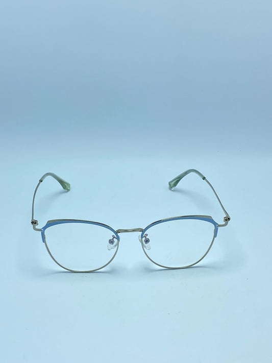 CATEYE BLUE METAL FRAME FOR WOMEN