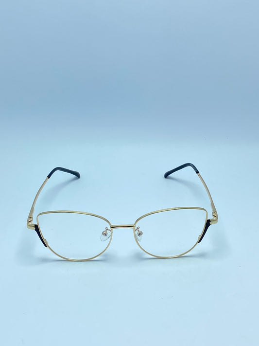 CATEYE GOLDEN\BLACK METAL FRAME FOR WOMEN