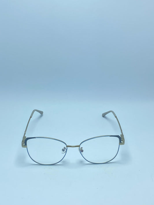 CATEYE BLUE\SILVER METAL FRAME FOR WOMEN
