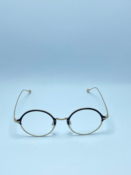ROUNDED BLACK\GOLDEN METAL FRAME FOR WOMEN