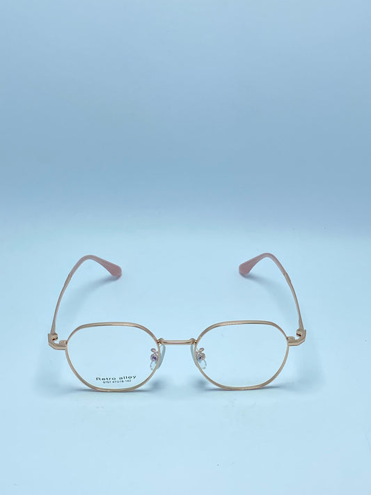 RETRO ALLOY GOLDEN METAL FRAME FOR WOMEN