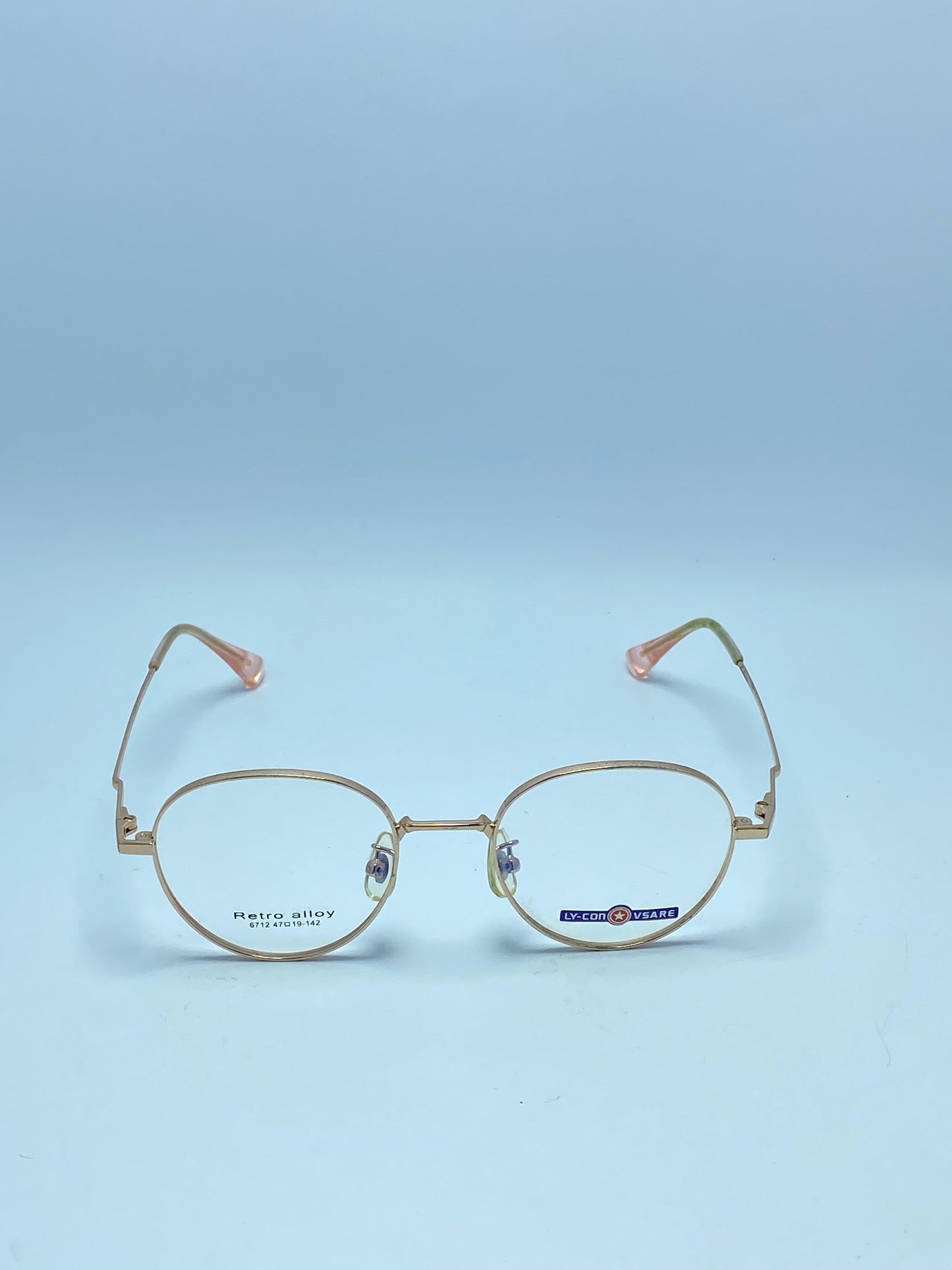 RETRO ALLOY ROUNDED GOLDEN METAL FRAME FOR WOMEN