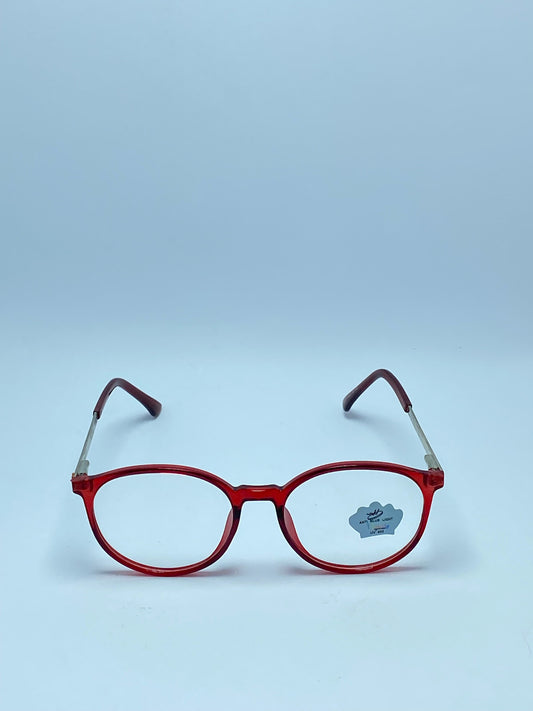RED ROUNDED PLASTIC FRAME FOR WOMEN