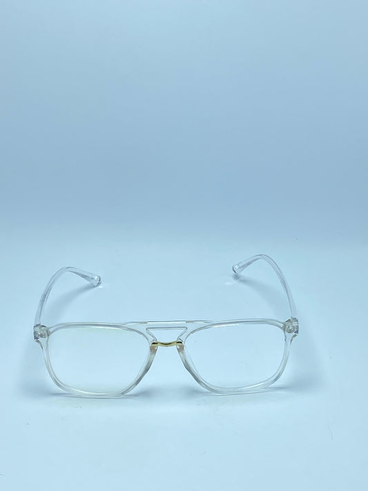 SQUARE TRANSPARENT  PLASTIC FRAME FOR MEN