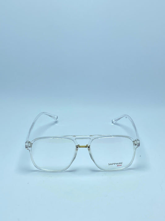 TRANSPARENT SAPPHIRE PLASTIC FRAME FOR MEN