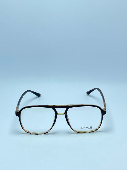 BLACK/BROWN SAPPHIRE PLASTIC FRAME FOR MEN