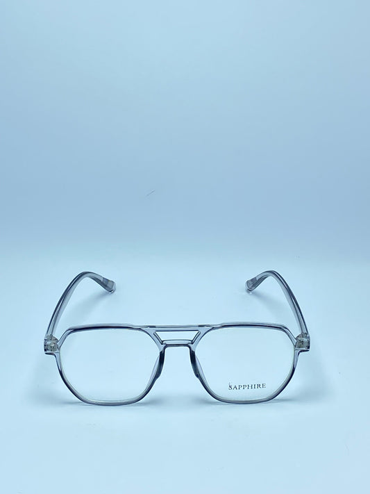 TRANSPARENT SQUARE SAPPHIRE PLASTIC FRAME FOR MEN
