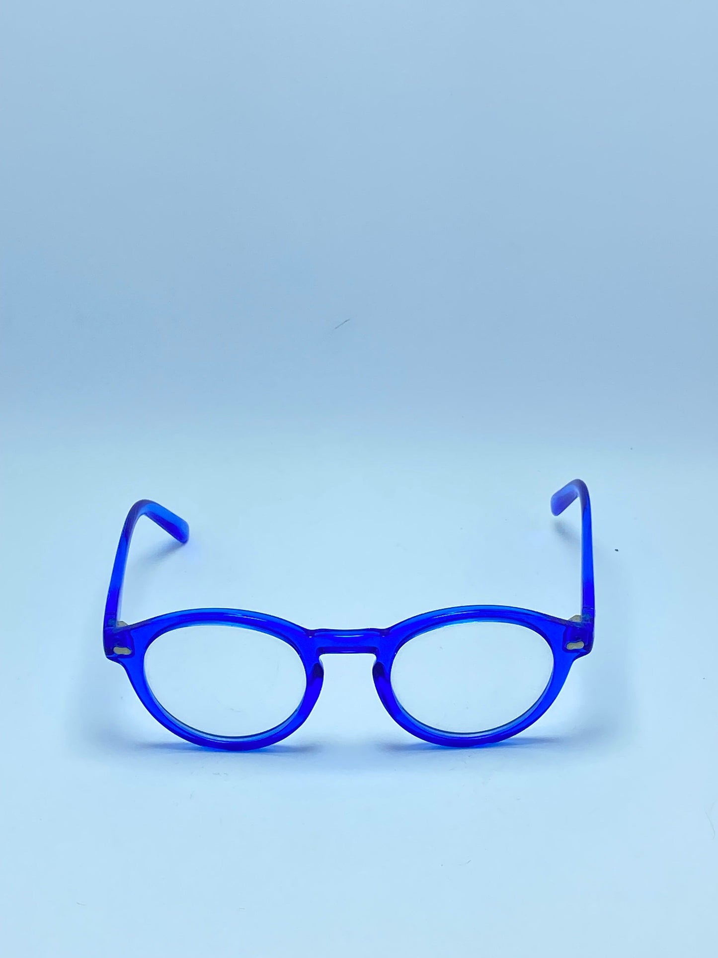 BLUE ROUNDED UNISEX PLASTIC FRAME