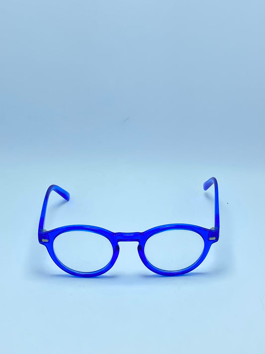 BLUE ROUNDED UNISEX PLASTIC FRAME