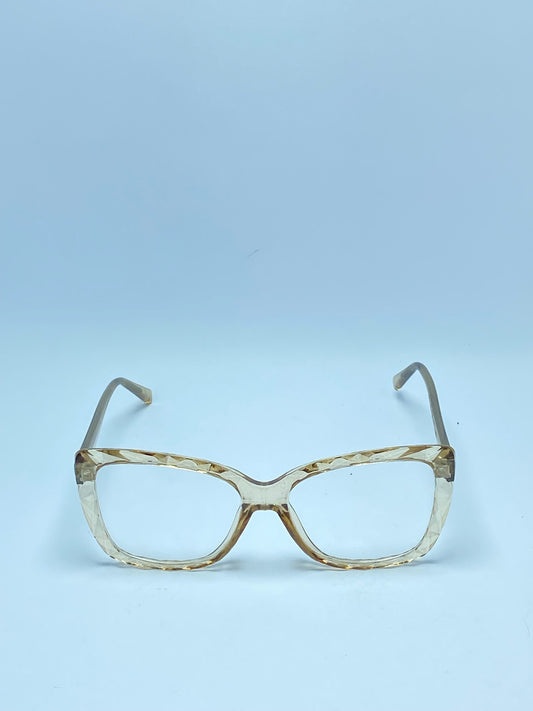 CRYSTAL CAT EYE PLASTIC FRAME FOR WOMEN