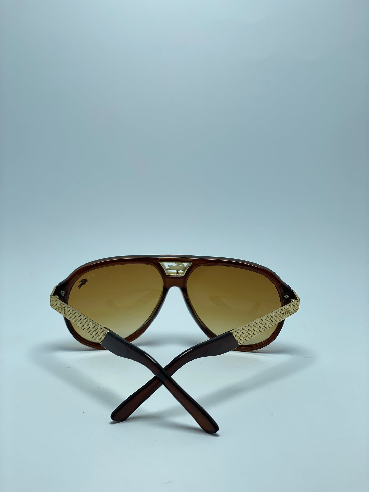 Lacoste Aviator Brown Gold Sunglasses