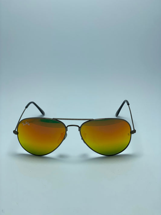 Rayban Rb3025 Aviator Black Frame Mercury Red Lens
