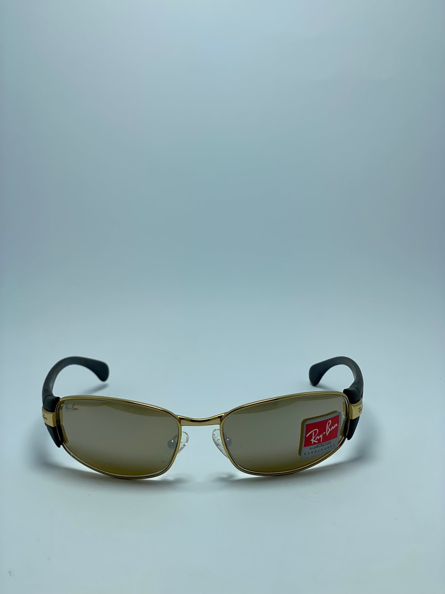 Italy RAY-BAN gold SUNGLASSES RB 3142 001/46 in Glass lens Sale Authentic Rare