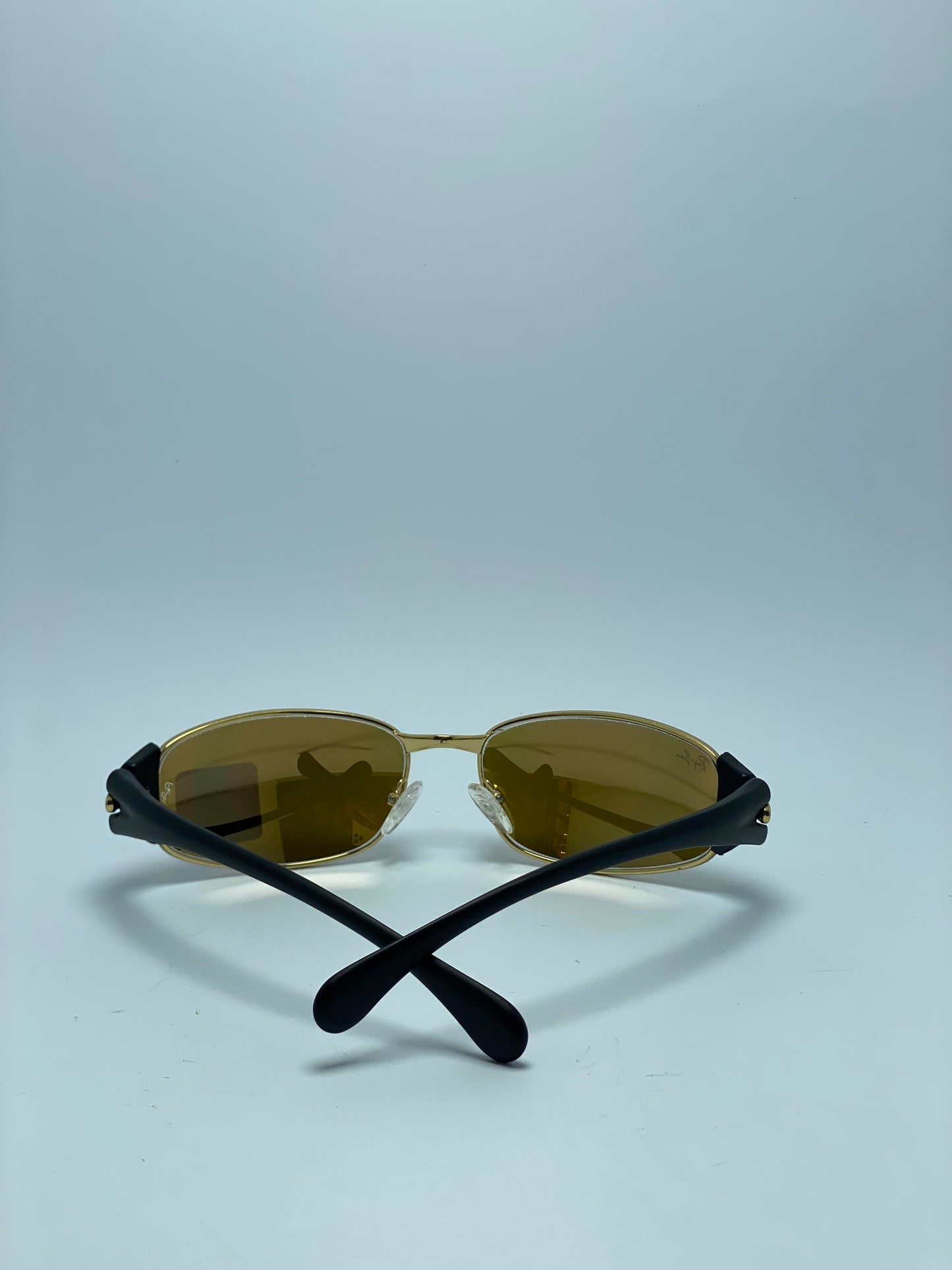 Italy RAY-BAN gold SUNGLASSES RB 3142 001/46 in Glass lens Sale Authentic Rare