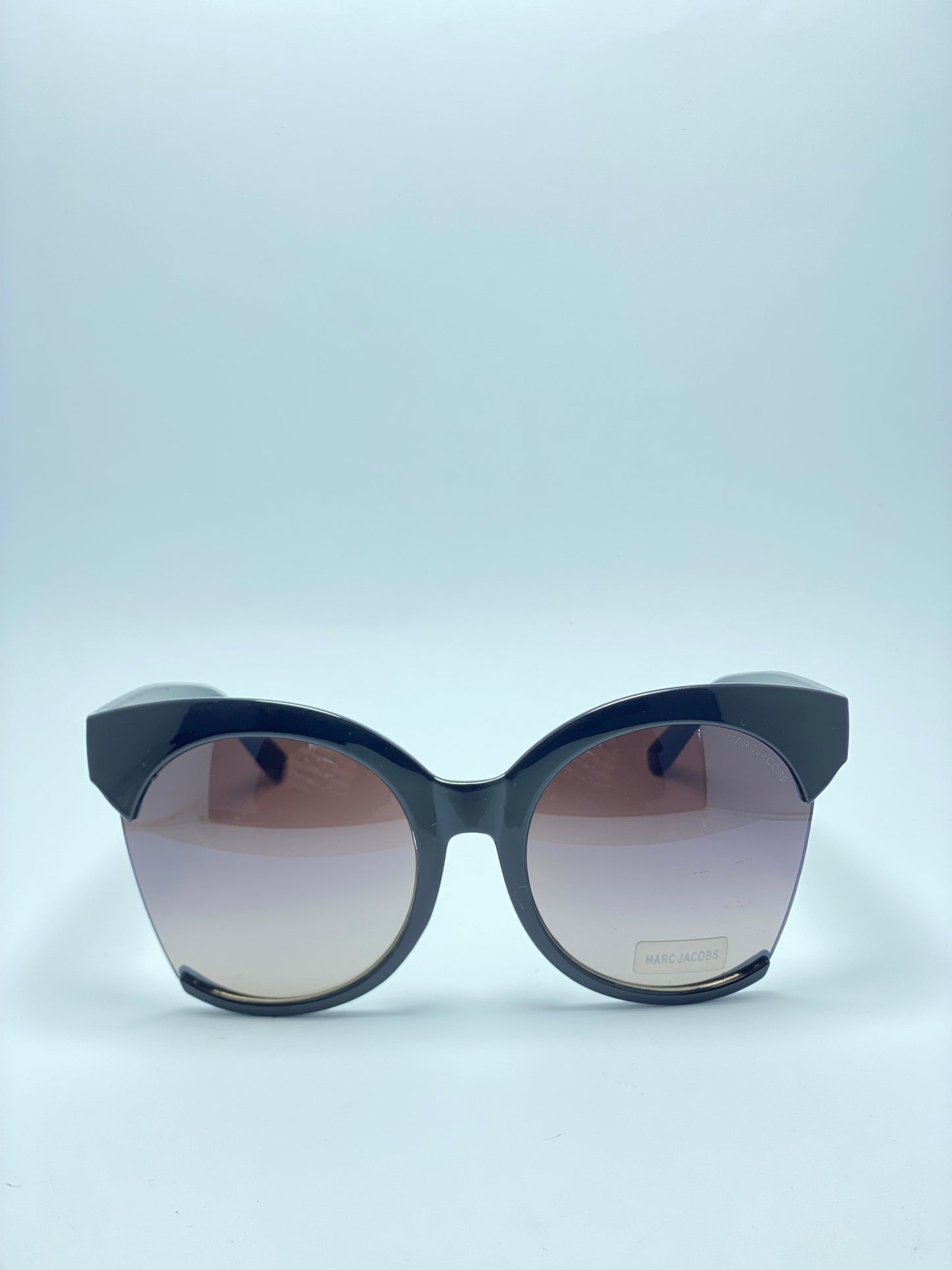 Womens Oversize Rimless Frame Open Top Bottom Cut Cat Eye Sunglasses 65mm