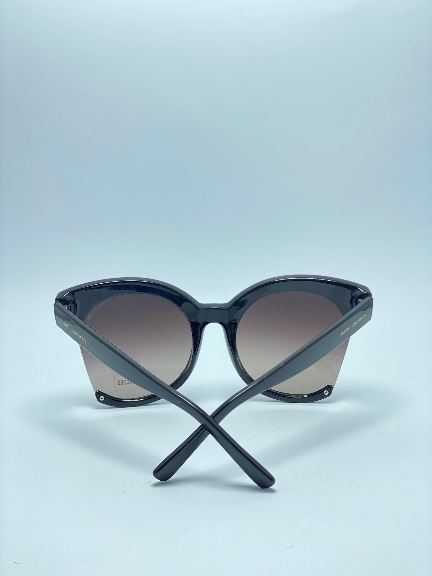 Womens Oversize Rimless Frame Open Top Bottom Cut Cat Eye Sunglasses 65mm