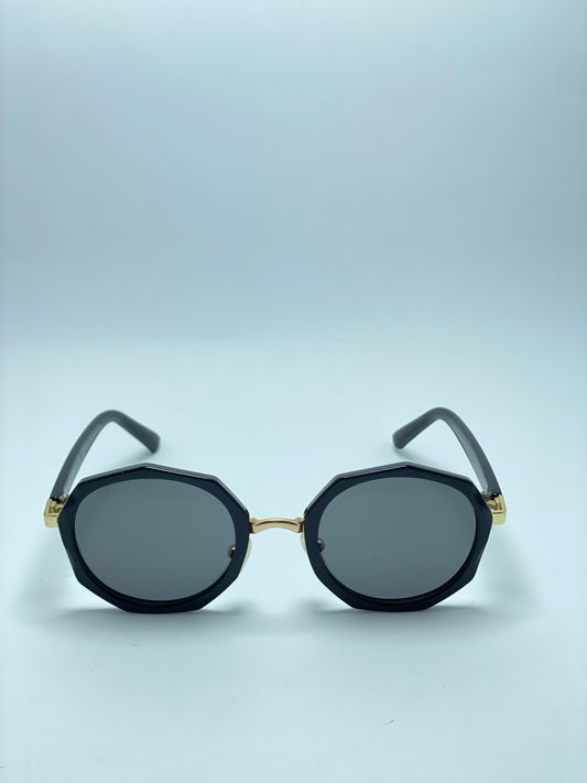 Womens Mod Geometric Color Mirrored Lens Round Luxury Sunglasses