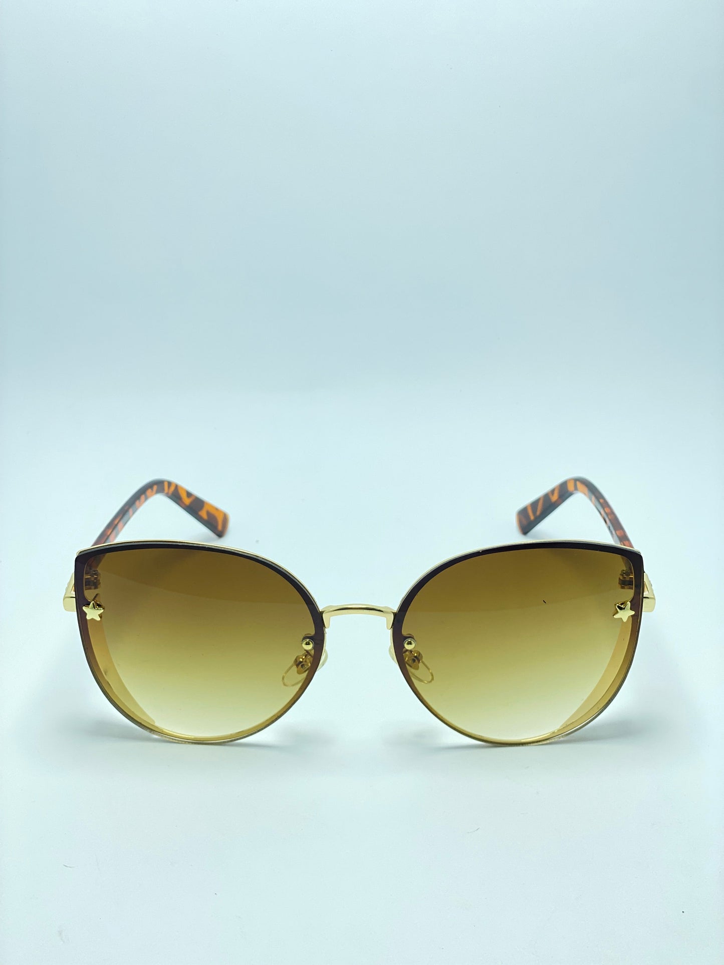 Rimless Cat Eye Shield Women Sunglasses