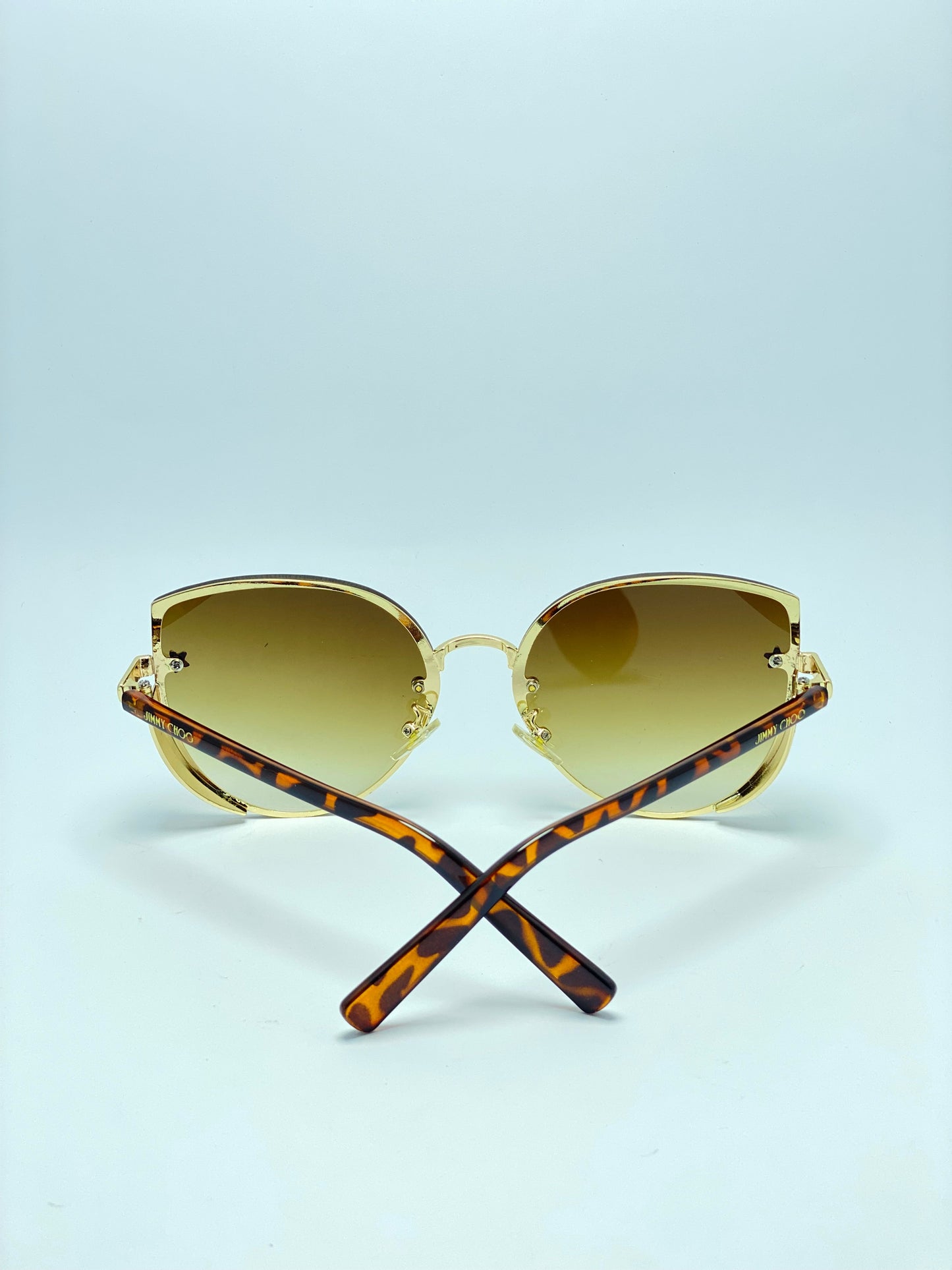 Rimless Cat Eye Shield Women Sunglasses