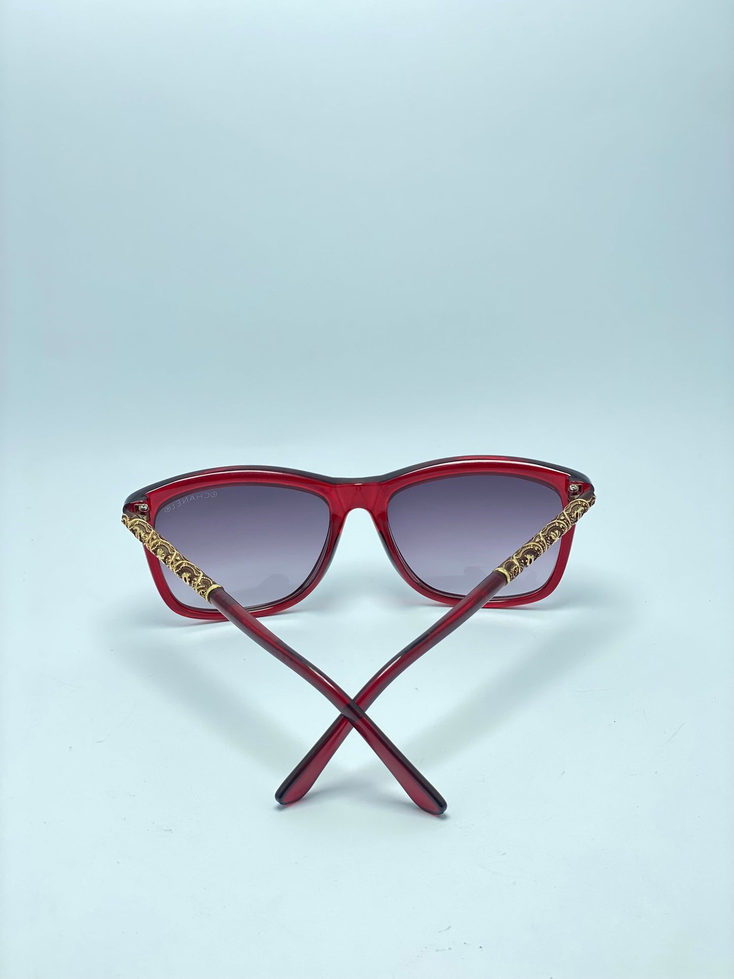 CHANEL Women Sunglasses Salvatore Crystal Red/Gold