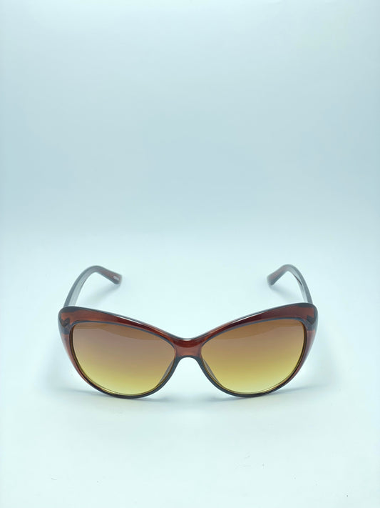 Brown Cateye Sunglasses For Women.polycarbonate lenses