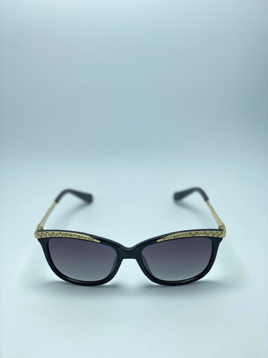 Dior Fashion Rhinestone Gold & Black Stylish Hot Designer Womens Sunglasses