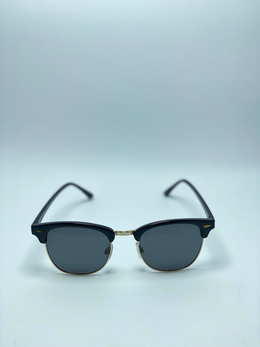 GQUEEN Classic Horn Rimmed Semi Rimless Sunglasses for Men