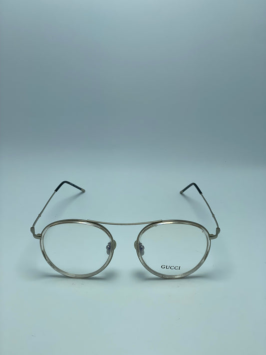 GUCCI ROUNDED DOUBLE BRIDGE METAL FRAME FOR MEN