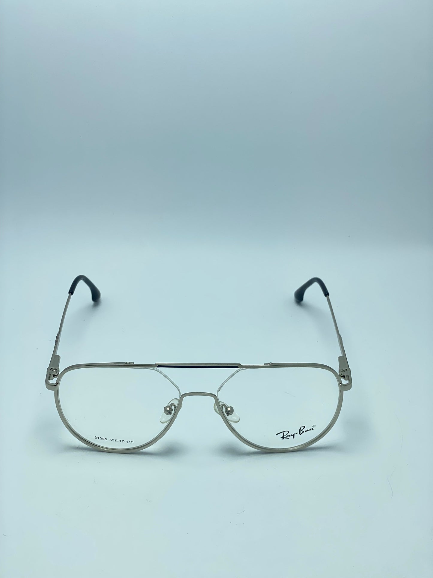 RAY BAN SILVER DOUBLE BRIDGE METAL FRAME FOR MEN